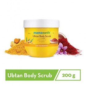 Mamaearth Ubtan Gommage corporel au curcuma et au safran pour éliminer le bronzage 200 g lot de 1 