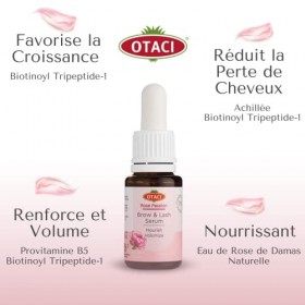 OTACI Sérum, Sourcils & Cils Parfaits, Stimule Croissance, Réduit la Perte de Poil, Végane