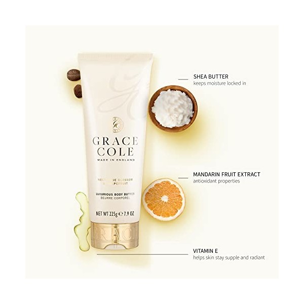 Grace Cole Nectarine Blossom & Grapefruit Body Scrub 238ml