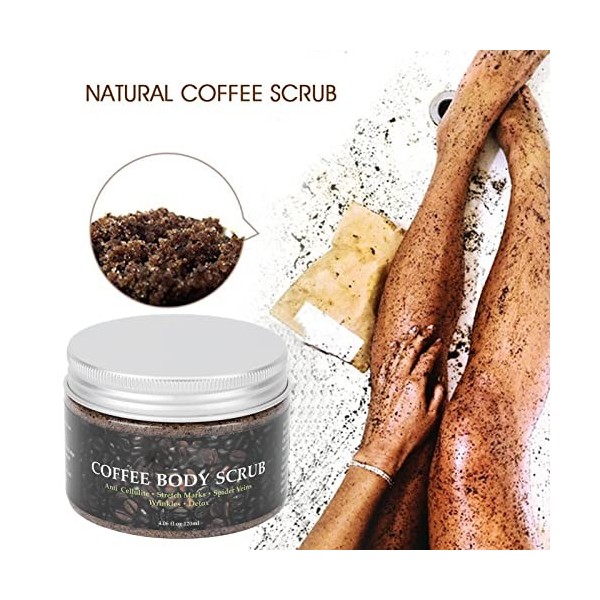 Gommage Exfoliant Pour le Corps Gommage Corporel Au Café Avec Sel de la Mer Morte Gommage Nourrissant Au Café Pour un Soin Co