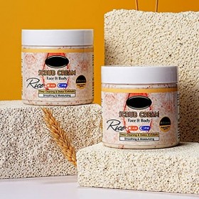 Crème Exfoliante pour le Corps, Gommage Exfoliant Blanchissant, Exfoliation Lissante Nettoyante en Profondeur, Crème Exfolian