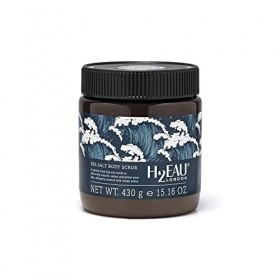 H2Eau Sea Salt Body Scrub, with Sea Kelp, Red Sea Algae and Sea Water, Soothes, Softens and Primes Skin, Fresh Ocean Scent 43