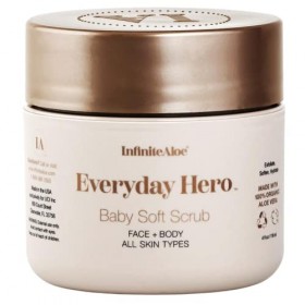 Infinite Aloe Skin Care Scrub, 4 oz. - 1 Jar - InfiniteAloe Face & Body Exfoliator by InfiniteAloe