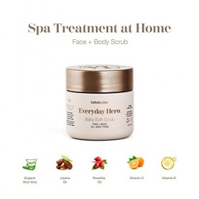 Infinite Aloe Skin Care Scrub, 4 oz. - 1 Jar - InfiniteAloe Face & Body Exfoliator by InfiniteAloe