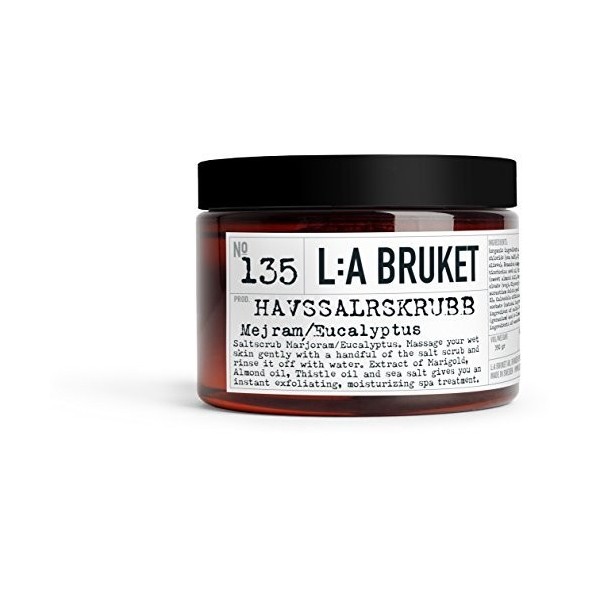 L: A bruket No. 135 Salt Scrub Marjoram/Eucalyptus, 350 ml