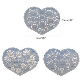 kwoifioy Moule en silicone 3D pour nail art en gel UV