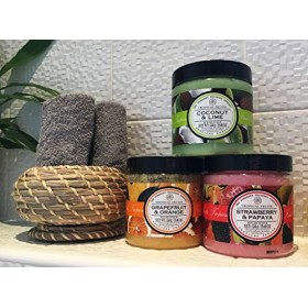 Tropical Fruits Gentle Exfoliating Coconut & Lime Sugar Scrub 3 x 550g