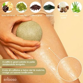 Gommage Corps Exfoliant Solide et Bio Revitalisant au Matcha et au Café | 100% Artisan Organic Natural Vegan Cruelty free - M