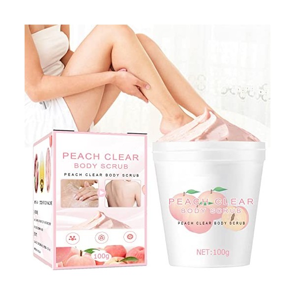 Gommages pour le Corps, Peach Exfoliating Body Scrub, Gommage Exfoliant pour le Corps, Gommage au Naturel Avec, Élimine Les C