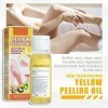 30 Ml DHuile de Gommage pour Peau Jaune Foncée, Huile de Gommage Jaune Extra-Forte pour Exfoliation de la Peau, éLimination 