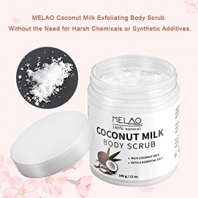 Gommage exfoliant pour le corps, Crème exfoliante pour le visage et la peau du lait à lhuile de coco pour le visage Mains ex