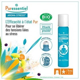 Puressentiel – Aroma Stress - Roller Stress aux 12 Huiles Essentielles - 100% pures et naturelles - Aide à libérer les tensio
