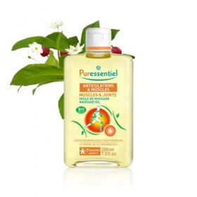 Puressentiel - Articulations et Muscles - Huile de Massage Bio - Préparation et récupération sportive - 200 ml