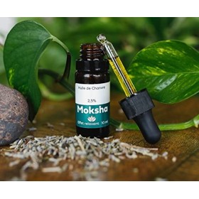 Moksha | Huile de Chanvre Bio | 100% Française | Aide Au Sommeil et Détente | Bien Être et Effet Relaxant | Soulage La Douleu