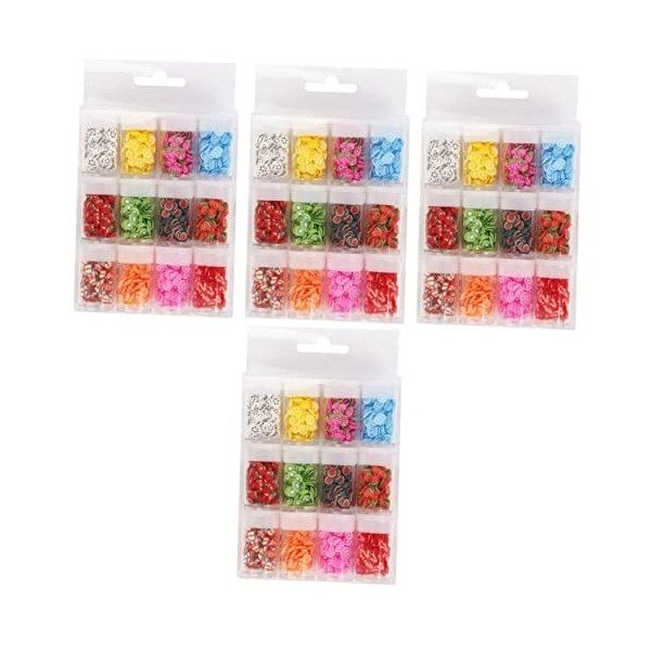 minkissy Lot de 48 boîtes daccessoires pour nail art, accessoires de téléphone pour décoration dongles, mini décor, argile 