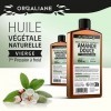 Huile dAmande Douce -Orgaliane - 1 Litre - 100% Naturelle - Sans OGM - Pression à froid