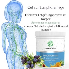 green idea - Gel lymforegen - Stimule le système lymphatique avec 15 herbes et huiles essentielles - régénération efficace - 