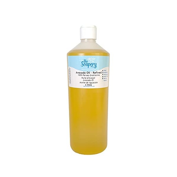 Huile davocat - 1 litre de produit cosmétique raffiné pour massages, aromathérapie, confection de savons et soin naturel pou