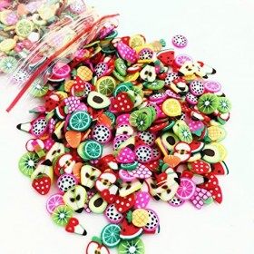 1000 pièces/Sac dart dongle de couleur argile polymère tranches de charme 3D breloques fournitures dart pour coller art d