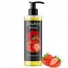 QKnatur - Huile de Massage Fraise Strawberry- 200ml - Pour des massages corporels et relaxants