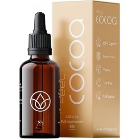 Feel Cocoa 5% dhuile de CBD à spectre complet 10 ml. Formule améliorée dhuile de CBD qui aide à lutter contre lanxiété, le