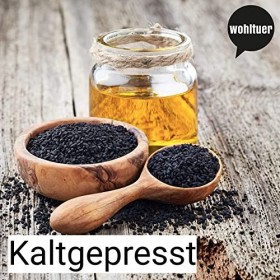 Wohltuer Huile de nigelle bio pressée à froid de qualité crue, 500 ml