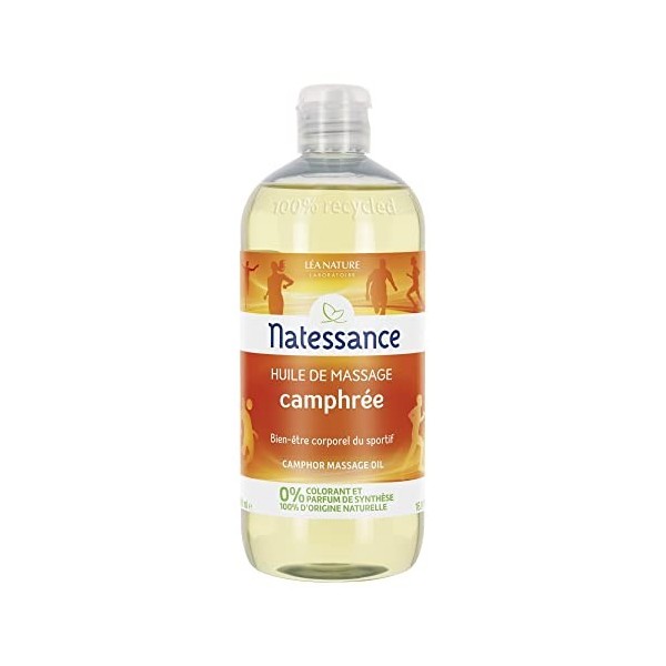 Natessance - Huile De Massage Camphrée - Flacon de 500 ml