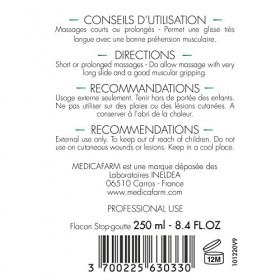 MEDICAFARM - Huile de massage neutre végétale - Très bonne glisse - Idéale pour des massages de longue durée - Sans parfum - 