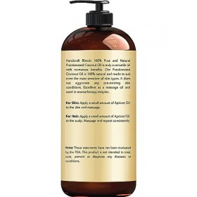 Handcraft Fractionated Coconut Oil - 100 Percent Pure and Natural - Premium Therapeutic Grade Carrier Oil for Aromatherapy, M