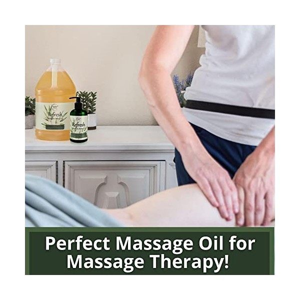 Sponsored Ad - Refresh Massage Oil with Eucalyptus & Peppermint Essential Oils - Great for Massage Therapy. Stress Relief