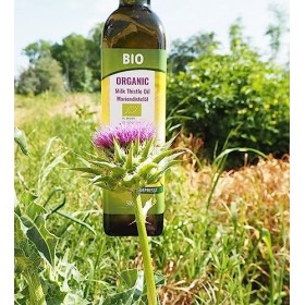 Huile de Chardon Marie bio, Biologique Huile, Huile BIO, Silybum marianum, Pressée à Froid 500 ML