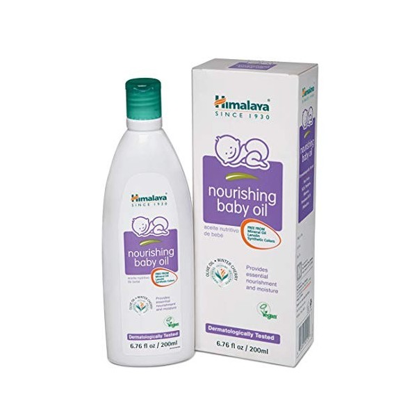 Himalaya Herbal Massage Oil Helps in Improving Babys Growth and Development, olive oil and winter cherry 200 ml 2 PACK 