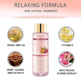 Huile de massage relaxante, huile de massage pour les articulations, huile de massage aux amandes et à la rose, huile corpore