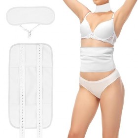 Winmany Kit de compresse dhuile de ricin réglable pour la taille et le cou - Pour la désintoxication du foie thyroïde - Lava