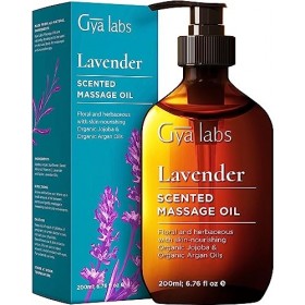 Gya Labs Huiles de massage à la lavande pour la massothérapie pour de douces nuits - Huile de massage aromathérapie pour la r