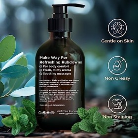 Gya Labs Huiles de massage à la menthe eucalyptus pour la massothérapie - Fabriquées avec du jojoba, de largan, du tournesol