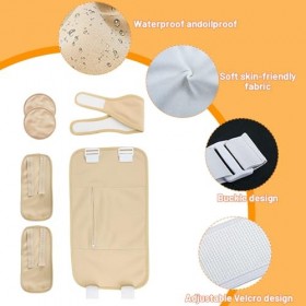 FENGQ Lot de 6 paquets dhuile de ricin réutilisables - Pour le ventre, le mollet, les genoux, le cou et la poitrine - Pour d