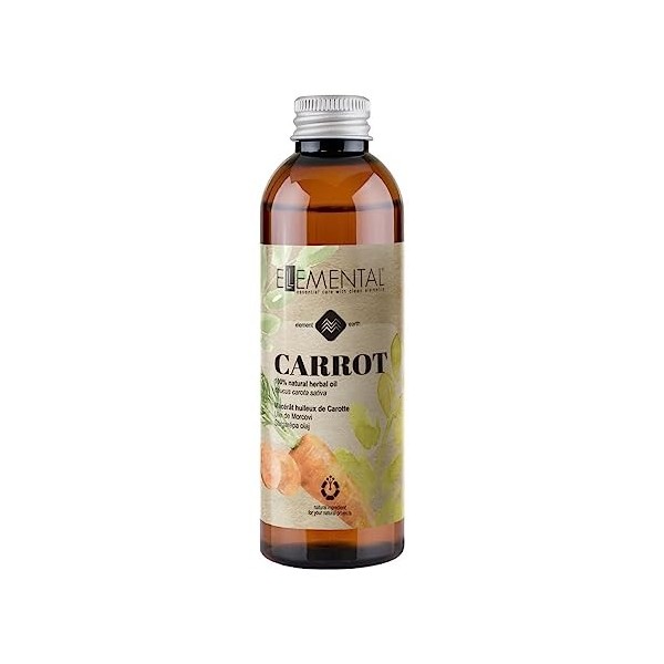 ELLEMENTAL M-1200 Huile de carotte aux herbes aromatiques 100 ml | Huile 100 % naturelle à base de plantes sans conservateurs