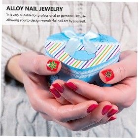 COOPHYA 3 Boîtes De Noël Nail Art Ornements Décorations DOngles Pour Nail Art Appliques Embellissements Cristal Ab Strass DI