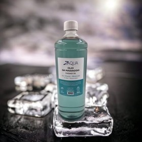 ZAQUA - Huile de massage effet glace microcirculation avec parfum frais de menthe poivrée - Professionnel - végétalien - 1 l 