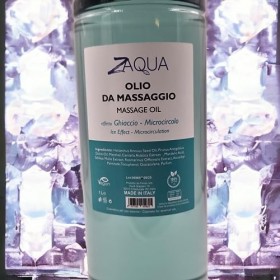 ZAQUA - Huile de massage effet glace microcirculation avec parfum frais de menthe poivrée - Professionnel - végétalien - 1 l 