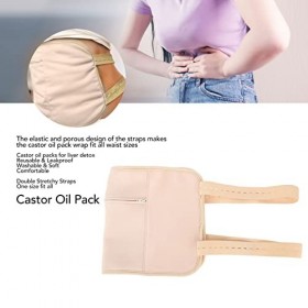Pack Dhuile de Ricin, Pack Dhuile de Ricin Réglable Ergonomique, Compresse Douce Réutilisable Enveloppement Dhuile de Rici