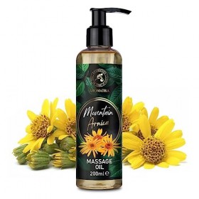 Huile de Massage Mountain Arnica 200 ml - Extrait de Fleur dArnica Montana - Huile Corporelle - Pure & Natural - Huile Cosmé