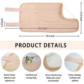 DULSPUE Pack dHuile De Ricin pour Le Cou Kaki Et lEstomac, Kit dHuile de Ricin Réutilisable pour la Désintoxication du Foi