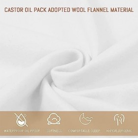 Kit dhuile de ricin réutilisable pour détoxification du foie, insomnie, constipation et inflammation, sangle élastique régla