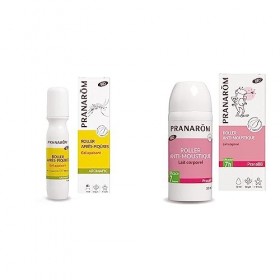 Pranarôm Roller Après-Piqures Bio Gel Apaisant aux Huiles Essentielles Pures et Naturelles Format Pratique Aromapic 15 ml & R
