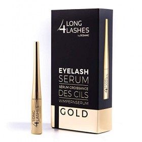Long4Lashes GOLD 4 ml – Nouveau sérum pour cils Exclusif, grande capacité – Sérum Superlative – améliore la croissance des ci