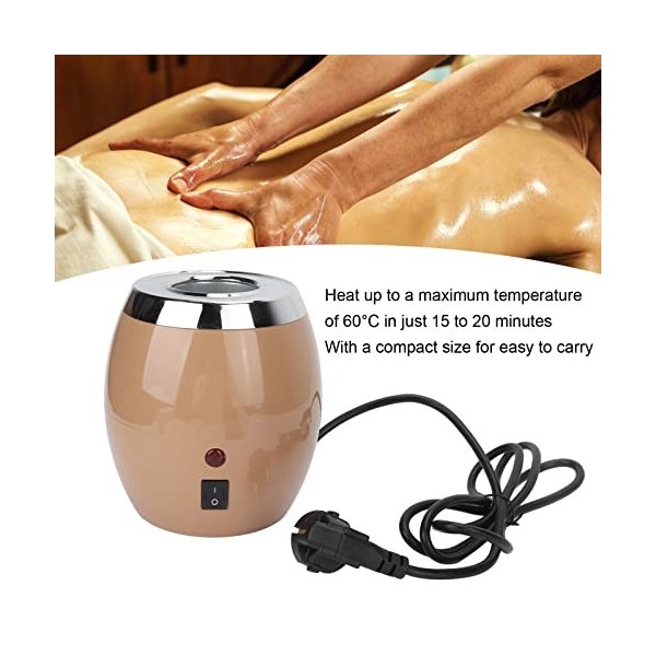 ciciglow Réchauffeur Dhuile de Massage Max 60 ° C Réchauffeur Dhuile Essentielle électrique Lotion à Chauffage Rapide Crème