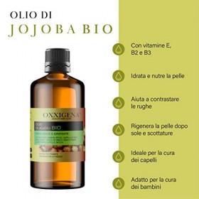 Oxxigena - Huile de Jojoba BIO 100% Pure, Paquet de 500 ml, Pressé à Froid, Hydrate et Nourrit en Profondeur la Peau, Donne É