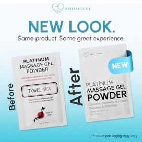 5 x Premium Nuru Massage Gel Powder | 5g Travel Sachet Makes 500ml/ 16.9 fl oz | Made in Japan Paraben & Glycerine Free